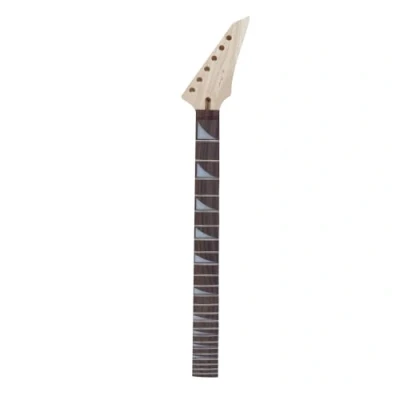 Image of Yinfente Unfinished Electric Guitar Neck Replacement 24 Fret 25.5 Inch Maple wood Fretboard (rosewood fretboard)