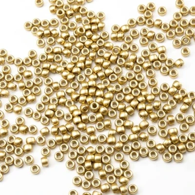 Image of Gxueshan 1000 Pcs Acrylic Gold Pony Beads 6x9mm Bulk for Friendship DIY Bracelet Necklace Jewelry Making Earring Hair Braiding