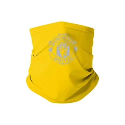 Image of FOCO Officially Licenced Manchester United Neon Yellow Multi functional Face Covering Snood
