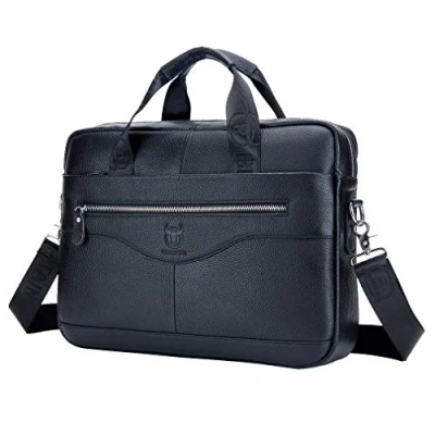 Image of Xieben Leather Shoulder Messenger Bag Briefcase for Men Women Travel Outdoor Business Office Hangbag Laptop Pack Crossbody Sling Pouch Daypack Black