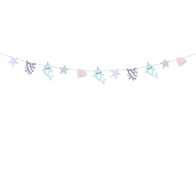 Image of Narwhal Party bunting, Mermaid Birthday supplies, Under the Sea Decorations, 1st Party, Baby Shower