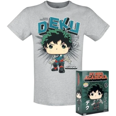 Image of Funko Boxed Tee: My Hero Academia (MHA) Izuku Midoriya (Deku) Small (S) T Shirt Clothes Gift Idea Short Sleeve Top for Adults Unisex Men and Women Fans Multicolour