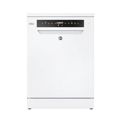 Image of Hoover HF 6B4S1PW 80 H DISH 700 16 Place Full Size Freestanding Dishwasher White B Rated