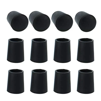 Image of sourcing map 7.5mm Inner Dia Round Chair Leg Tips Caps Pads Hardwood Floor Protectors Rubber Furniture Table Feet Covers 12pcs