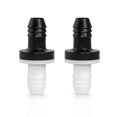 Image of QWORK® Check Valve, One Way Non Return ABS Valve 3/8&quot; 10mm for Fuel Gas, 2 Pcs