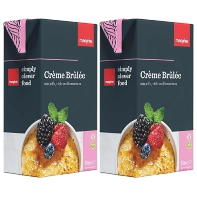 Image of Macphie Classic Creme Brulee Dessert Mix 1L Pack of 2 Ready to Use Custard Base for Gourmet Desserts