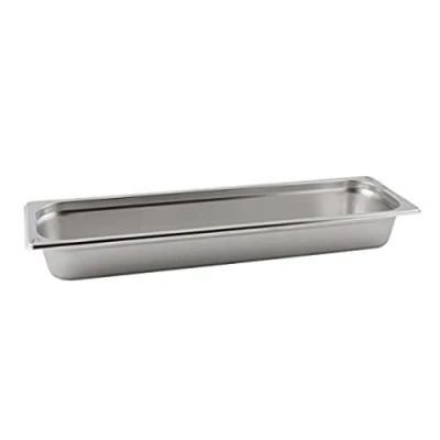 Image of Genware NEV GN24 65 Stainless Steel Gastronorm Pan, Size 2/4, mm Deep