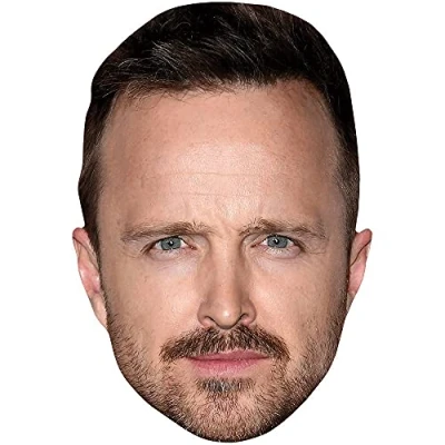 Image of Aaron Paul (Beard) Celebrity Mask, Flat Card Face, Fancy Dress Mask