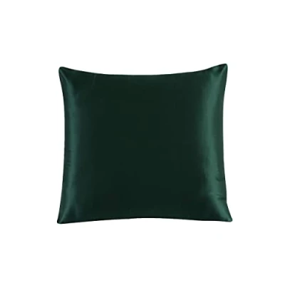 Image of townssilk 100% 19 mm Pure Mulberry Silk Pillowcase for Hair and Skin Health, 1 Piece 50 x cm Size with Hidden Zip 600 Thread Count Emerald