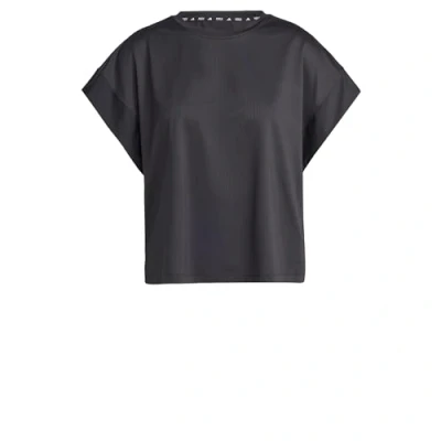 Image of adidas Performance Studio Sports Tshirt Black grey six, Women&#039;s, Size: Large, six