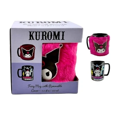 Image of Pyramid International Kuromi FUZZY MUG Stylish Design, Suitable for Hot or Cold Beverages, Comfortable Grip, Great Gift Fans, Durable and Microwave Safe
