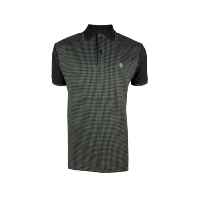 Image of Trojan Houndstooth Panel Polo TR/8934 M Black