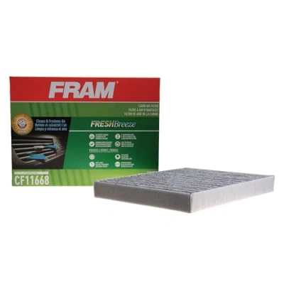 Image of FRAM Fresh Breeze Cabin Air Filter with Arm &amp; Hammer Baking Soda, CF10555 for Nissan Vehicles, white