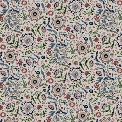 Image of Superfresco Easy Joules Festival Flowers Antique White Wallpaper