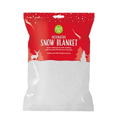 Image of Lizzy Christmas Snow Blanket 70cm x 50cm Artificial Fake Nativity Soft White