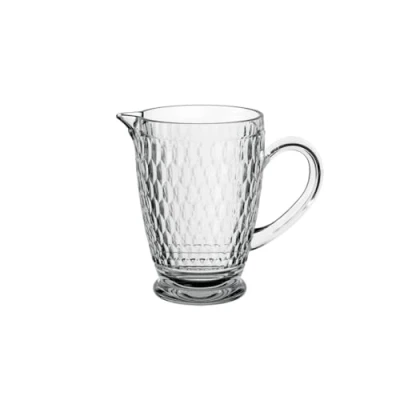 Image of Villeroy &amp; Boch Boston jug, Exquisite, Beautifully Shaped jug to Serve Delicious Drinks at Any Party, Crystal, Transparent