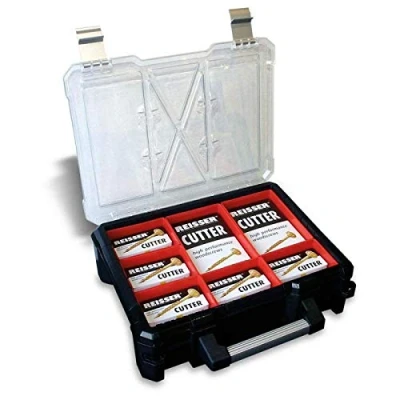 Image of Reisser SC417MYCUTTER 7 Box 1220 Piece Assorted Cutter Screw Chunky Case c/w 2 PZ2 Driver Bits, Yellow