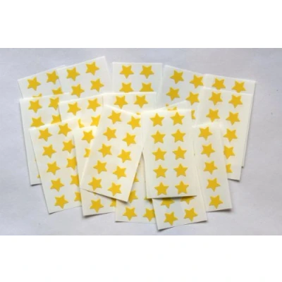 Image of 175 Star Yellow Stickers Sticky Coloured Self Adhesive Labels for Colour Coding