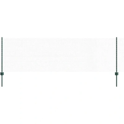Image of vidaXL Fence Posts 11 pcs U Channel Green 80 cm Steel