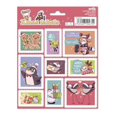 Image of Grupo Erik Sweet Christmas Labels Sticky Food Stickers Self Adhesive Gift Tag School