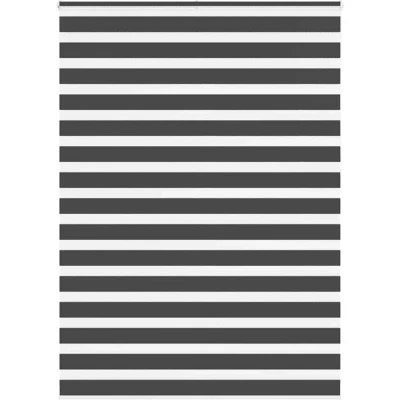 Image of vidaXL Zebra Blind Black 165x230 cm Fabric Width 160.9 Polyester