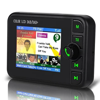 Image of Garsent Car DAB/DAB+ Radio, 2.4in LCD DAB Radio 170 240MHz DAB/87.5 108MHz FM Digital with 3.5mm Aux Output, Charger, Antenna Support Micro TF Card, Handsfree Call.