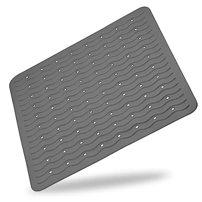 Image of RIDDER Shower mat, 100% Synthetic Rubber (TPE = Thermoplastic Elastomer), Cement Grey, Approx. 54x54 cm