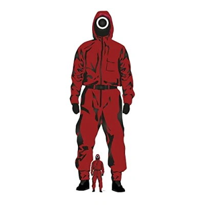 Image of SC1678 Squid Game Inspired Red Jumpsuit Lifesize Cardboard Cutout Great For Survival Theme Party Games &amp; Fans