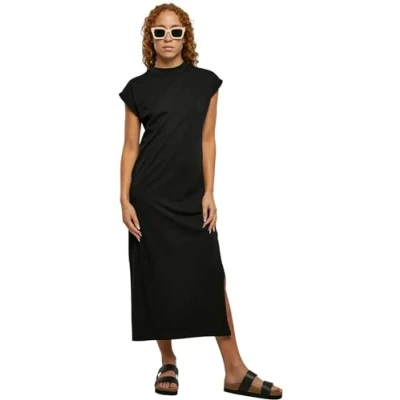 Image of Urban Classics Women&#039;s Ladies Long Extended Shoulder Dress, Black, L