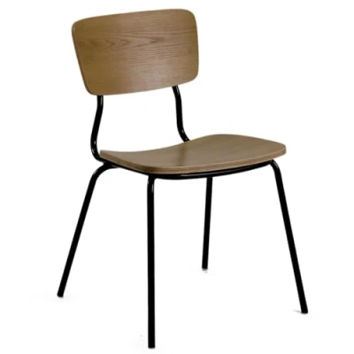 Image of BrackenStyle Portland Steel &amp; Plywood Stacking Indoor Side Chair Dining Room, Pub, Bar Restuarant Seat