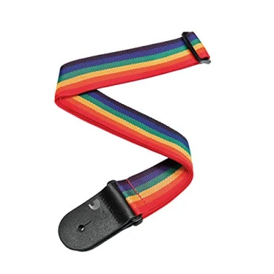Image of D&#039;Addario Accessories Guitar Strap Electric Strap, Acoustic &amp; Bass Polypropylene Rainbow
