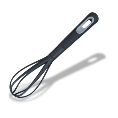Image of Fackelmann PRO Egg Whisk, Multi Functional Food PBT Function Head, Soft Touch Handle, 30x6.5x6.5cm, Black &amp; Grey