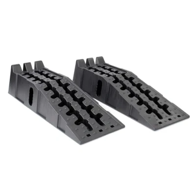 Image of XPOtool Car Ramp Set of 2, Heavy Duty HDPE Plastic, 5t Capacity, Rutschfeste, Reifenschonend, Workshop, Ideal for SUV, Platzsparend Stapelbar
