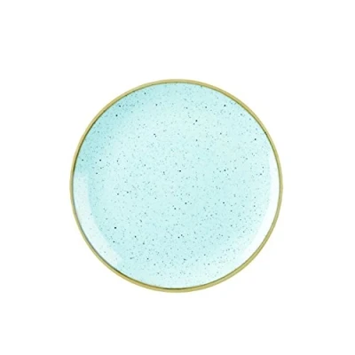Image of Churchill Stonecast Coupe Plate 21.7cm 8.66&quot; Duck Egg Blue, Pack of 12