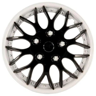 Image of AUTO STYLE Set wheel covers Missouri 14 inch black/white rim