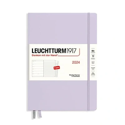 Image of LEUCHTTURM1917 367846 Week Planner Composition (B5) 2024, with booklet, Lilac, English