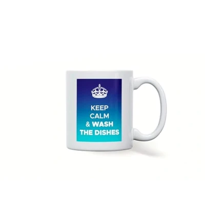 Image of forefrontdesigns Personalised Keep Calm Mug, Printed Photo Text customised, Birthday, Gift, 11oz, Any Wording, Coffee, Tea