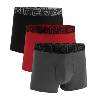 Image of Under Armour Underwear Performance Solid 3 PACK Pants, Men&#039;s, Size: Large, Castlerock heather