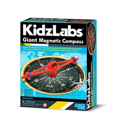 Image of 4M 403438 Kidzlabs Giant Magnetic Compass, Multicolour