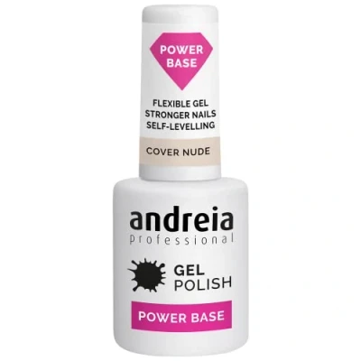 Image of Andreia Professional Nude Gel Nail Polish Power Base High Viscosity for Stronger Nails Builder Small Extensions Vegan Colour Cover 10.5 ml