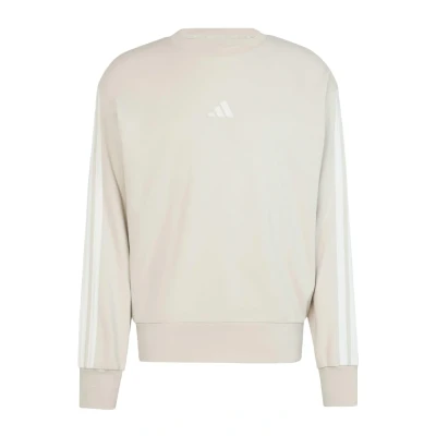 Image of adidas Sportswear Essential Three Stripes French Terry Sweatshirt Alumina white, Men&#039;s, Size: XL, white