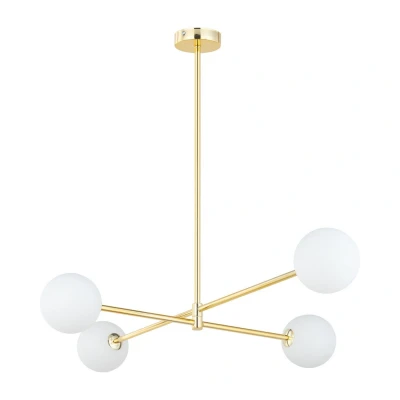 Image of Sarius Globe Multi Arm Pendant Ceiling Light Gold 4xG9
