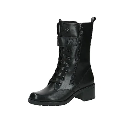 Image of Caprice Women&#039;s 9 26104 41 Flat Ankle Boots, Black (Black Nappa), 6.5 UK