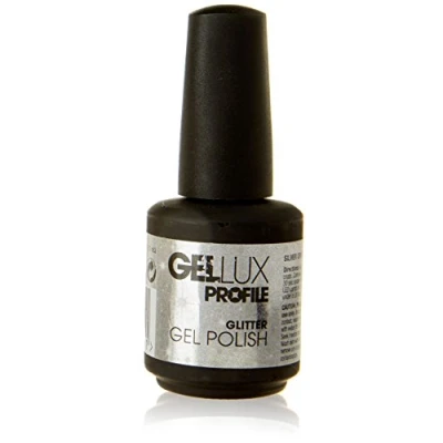 Image of Salon System Profile Gellux Silver Crystal Glitter Gel Polish 15ml