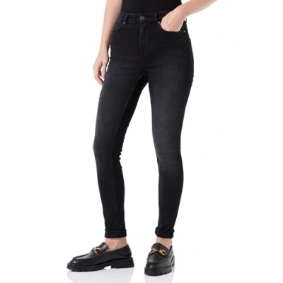 Image of ONLY Women&#039;s Onlforever High Skinny DNM Ext Jeans, Washed Black, M / 30L
