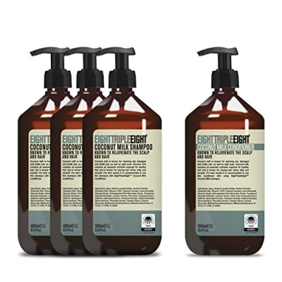Image of Eight Triple Coconut Milk 3x Shampoo &amp; 1x Conditioner 1L