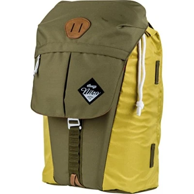 Image of Nitro Cypress sportiver Daypack Rucksack für Uni &amp; Freizeit, Streetpack mit gepolstertem 15“ Wide Laptopfach Seesacktunnelverschluss, Überschlagdeckel, Golden Mud, 28 L , 42 cmx28 cmx16 cm, 680g