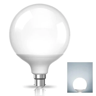 Image of TobeBright Large Globe Light Bulbs Bayonet, Cool White 6000K, G120 B22, 20W(200W Equivalent), Lampshade, Round LED Bulb, 1500 Lumen Energy Saving, Perfect for Indoor Room Bulbs,