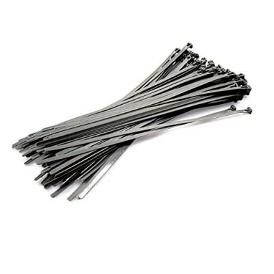 Image of Silver Releasable Cable Ties 7.6mmx370mm, 20 Pieces