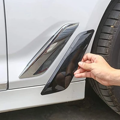Image of for 5 Serie G30 G31 2017 2019 Side Wing Fender Air Vent Outlet Cover Trim (Black)